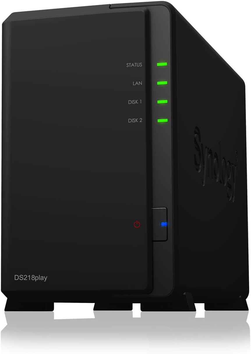 Synology DS218play 2-Bay 8TB Bundle mit 2X 4TB WD Red Plus