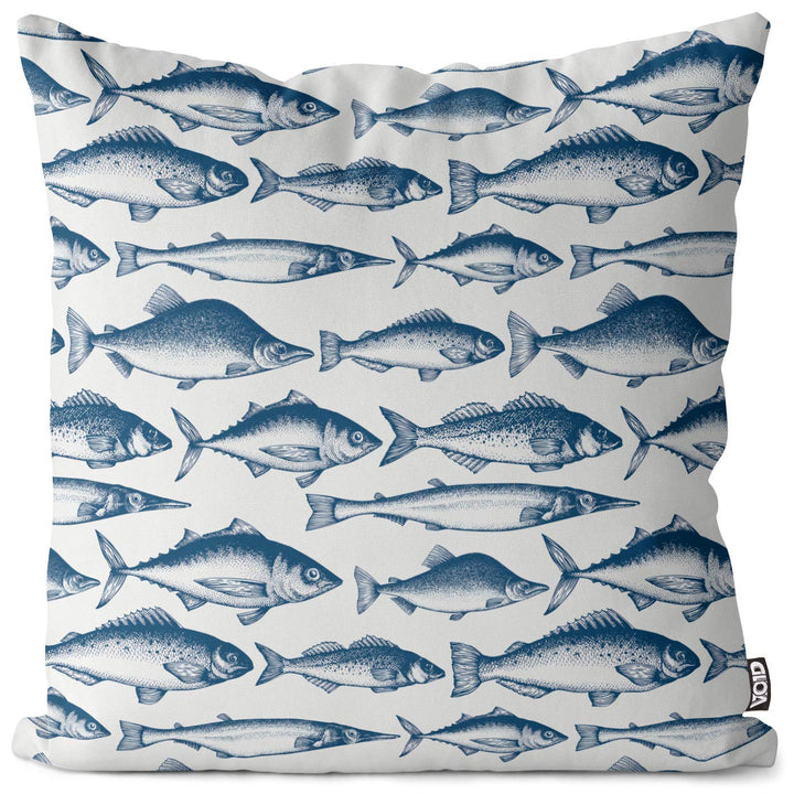VOID Nordsee Fische Muster Kissenbezug Kissenhülle Sofakissen Kissen Deko Outdoor-Kissen Dekokissen,