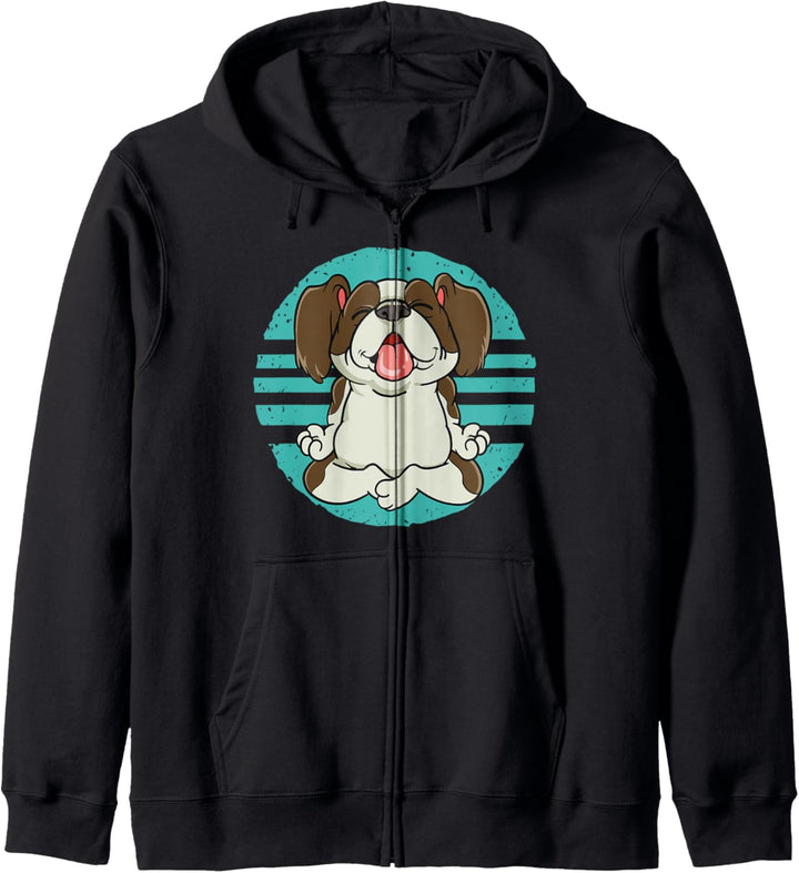 Süsser Hund, der meditation und Yoga macht geschenk Kapuzenjacke