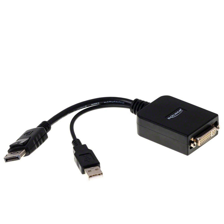 Delock Adapter Displayport Stecker auf DVI-I 24+5 Buchse Aktiv
