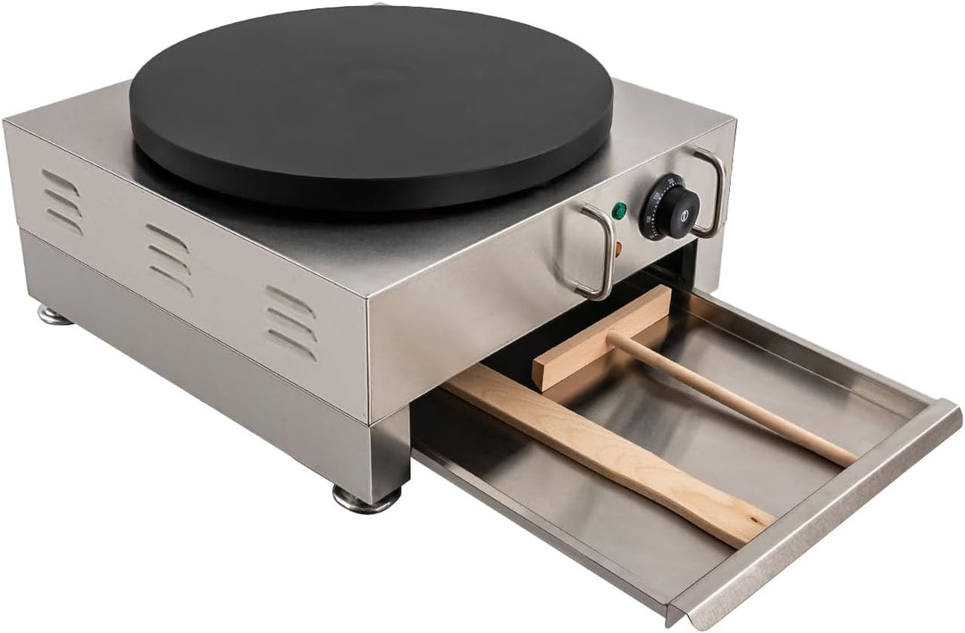Crepes Maker Crepesmaker,220V 2.8 kW Crepesplatte,40cm Edelstahl Crepe-Maschine, 50-300℃ Einstellbar