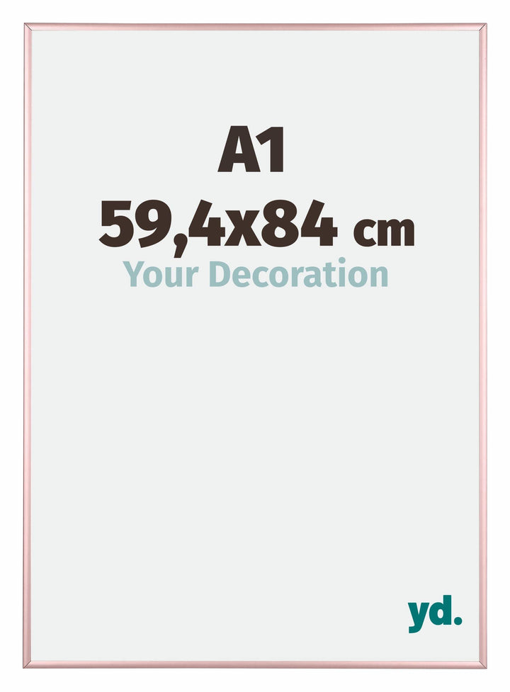 yd. Your Decoration - Bilderrahmen DIN A1 59,4x84 cm - Bilderrahmen aus Aluminium mit Acrylglas - An