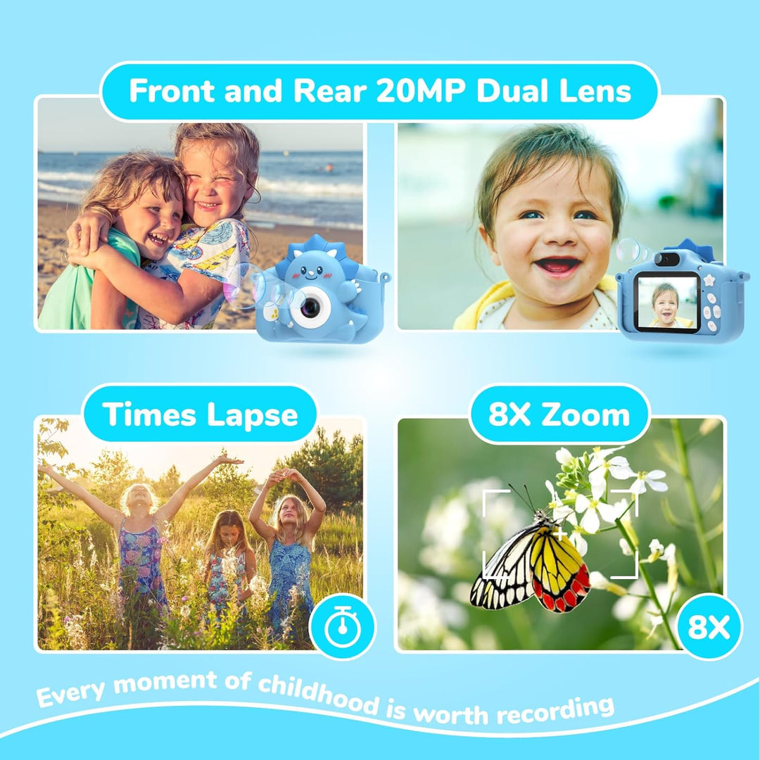 Kinderkamera, HiMont Digitalkamera Kinder mit 32GB SD-Karte & 2.0”-Bildschirm, 1080P Kinder Kamera &