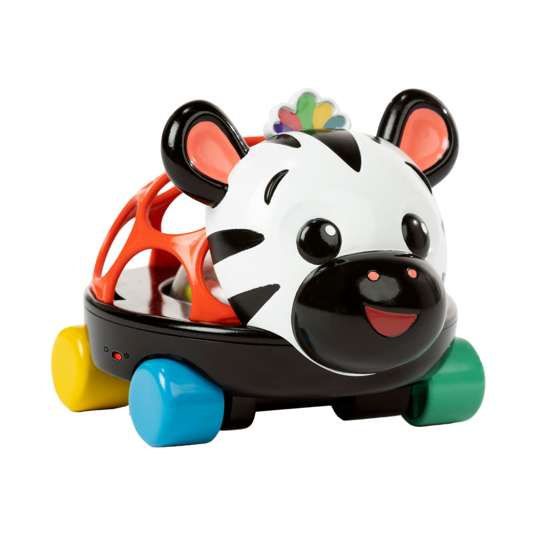 Baby Einstein Curious Car Zen Oball Spielzeugauto & Rassel, Leuchtet, ab 3 Monaten, Zen das Zebra Ze