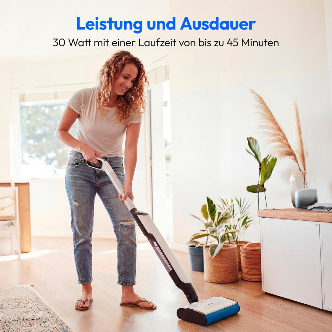 MEDION Bodenwischer H11 (elektrischer Wischmopp & Bodenreiniger, kabellose Bodenreinigung, getrennte