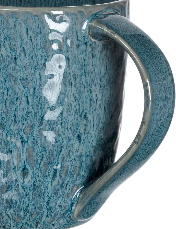 LEONARDO HOME 018548 MATERA 6er Set Becher, Keramik, blau, Blau