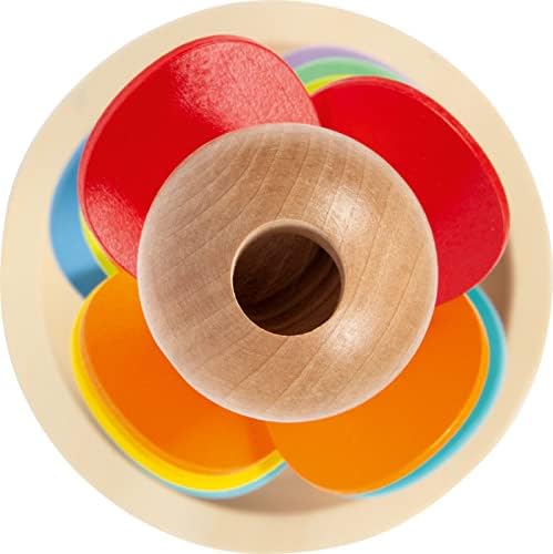 small foot Klang-Murmelbahn Regenbogen, Motorikspiel für Kinder, aus Holz, inkl. 4 Murmeln, ab 3 Jah