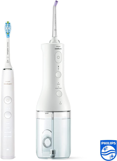 Philips Sonicare kabellose Power Flosser Munddusche und DiamondClean 9000 elektrische Zahnbürste – S