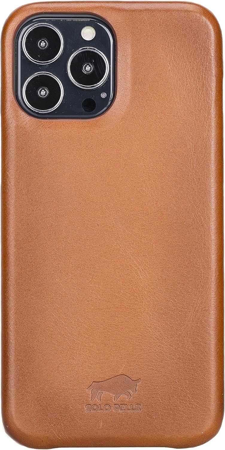 Solo Pelle Lederhülle kompatibel für iPhone 13 Pro Max in 6.7 Zoll abnehmbare Hülle (2in1) inkl. Kar