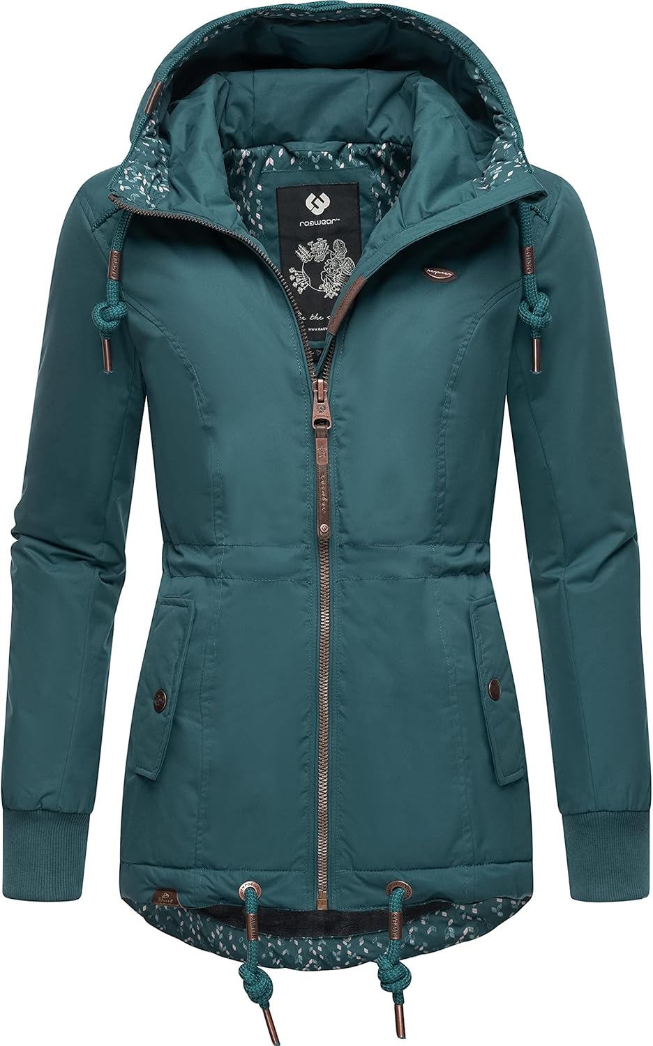 Ragwear Damen Winterjacke Outdoorjacke mit Kapuze YM-Danka XS-6XL 3XL Dark Green22, 3XL Dark Green22