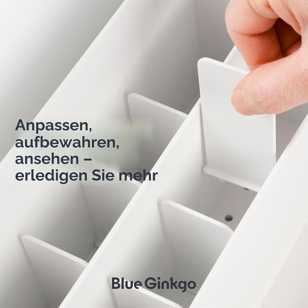 BLUE GINKGO Schreibtisch-Organizer – Aufbewahrung aus Korea für Stifte, Notizen, Briefe und Bürobeda