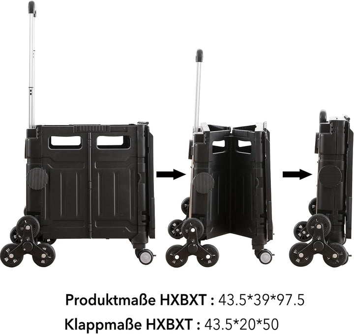 PUCHIKA Einkaufstrolley klappbar, Einkaufswagen Trolley, Einkaufstrolley mit Deckel, Shopping Trolle