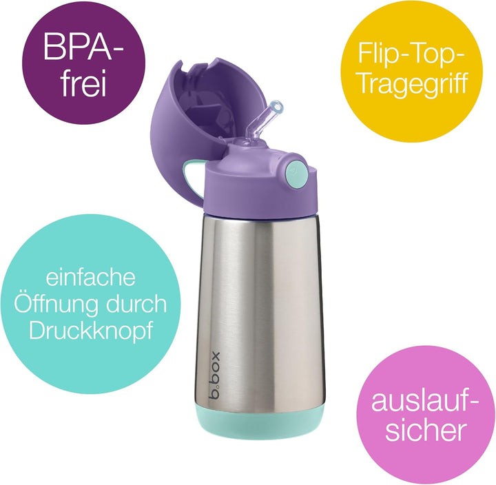 b.box Isolierte Trinkflasche – 350 ml (Lilac Pop), Lilac Pop