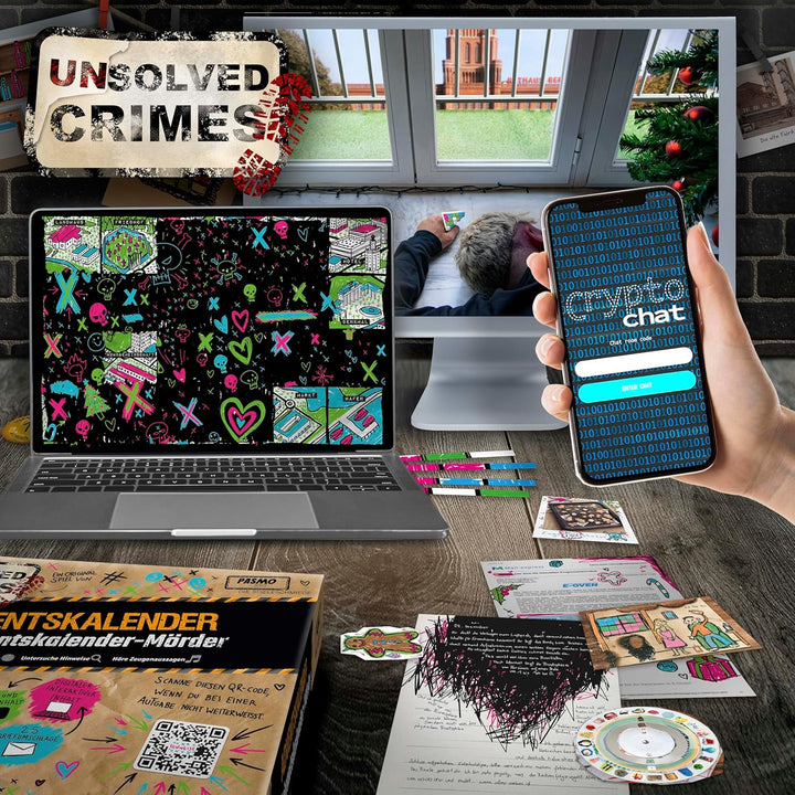 PASMO Unsolved Crime Adventskalender - Escape Game Spielzeug Adventskalender Jungen mit 24 Rätsel, d