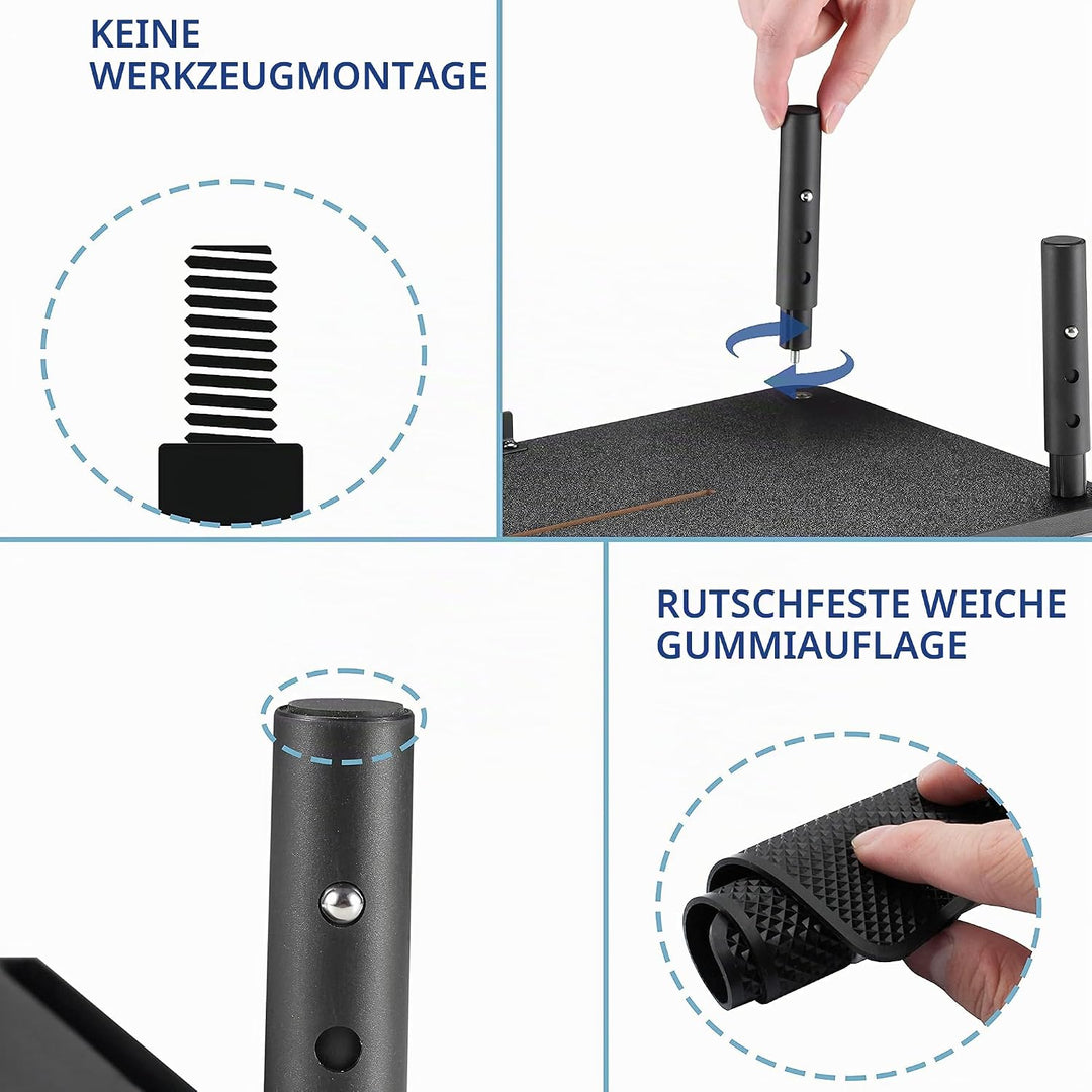 ETHU Dual-Monitor-Ständer, Doppelmonitor-Riser für Länge und Winkel verstellbarer Desktop-Monitor-Re