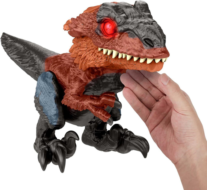 Jurassic World GYW89 - Ein neues Zeitalter – Uncaged Rowdy Roars Pyroraptor Dinosaurier-Actionfigur,