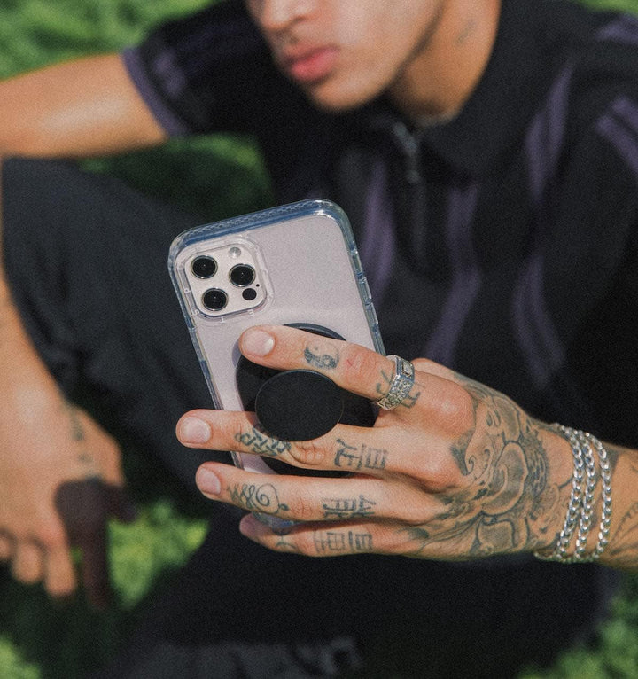 PopSockets: PopCase für MagSafe - Hülle für iPhone 13 mit Abnehmbarem PopGrip Slide Sockel und Griff