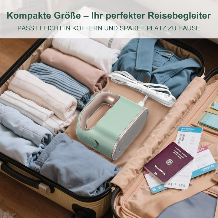 Newbealer Dampfbügeleisen, Kontinuierlicher Turbo-Dampf für Kleidung, 360° horizontales und vertikal