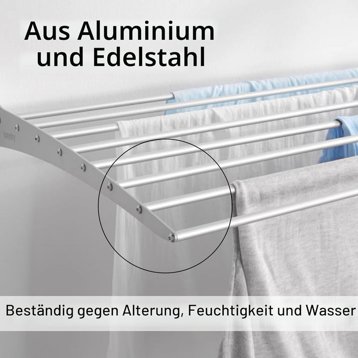 Foxydry Fold Wäscheständer für die Wand, vertikaler Wäscheständer für den Innen- und Aussenbereich a