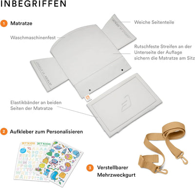 Stokke JetKids by BedBox, Lunar Eclipse - Aufsitzkoffer & Flugsitzbett – Damit Dein Kind im Flugzeug