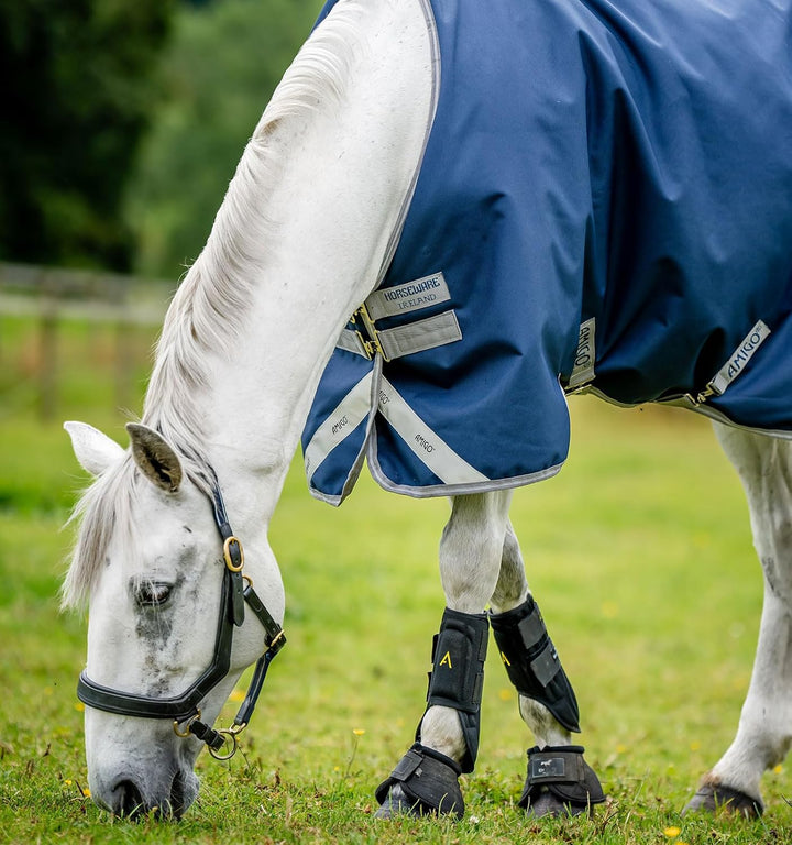 Horseware Amigo Bravo 12 Turnout Medium 250g - Navy/Blue/Strong Blue & Black 66 Marineblau/Titangrau