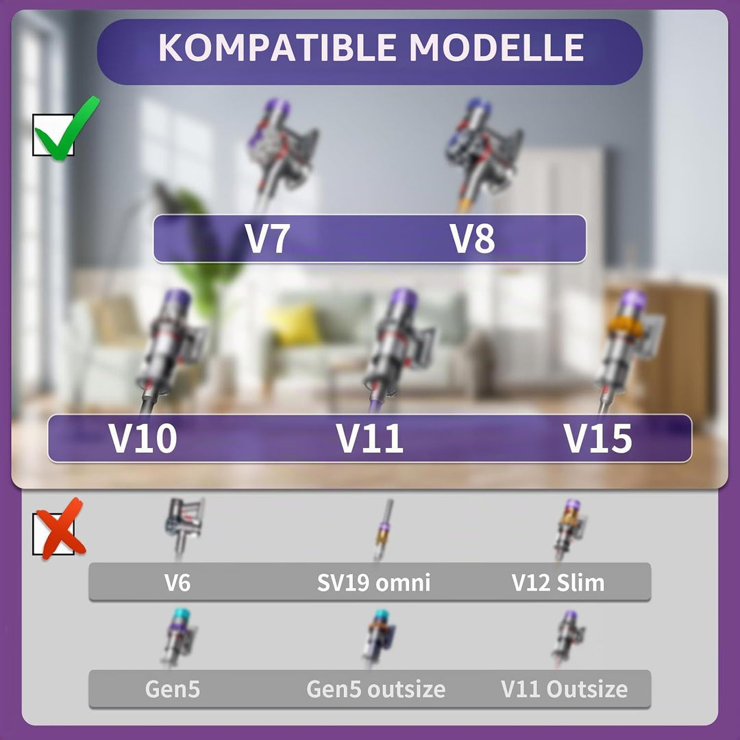 Bürste Kompatibel mit Dyson V10 V11 V7 V8 V15, Ersatzteil Turbine Bodendüse Zubehör 25 Zentimeter Ge