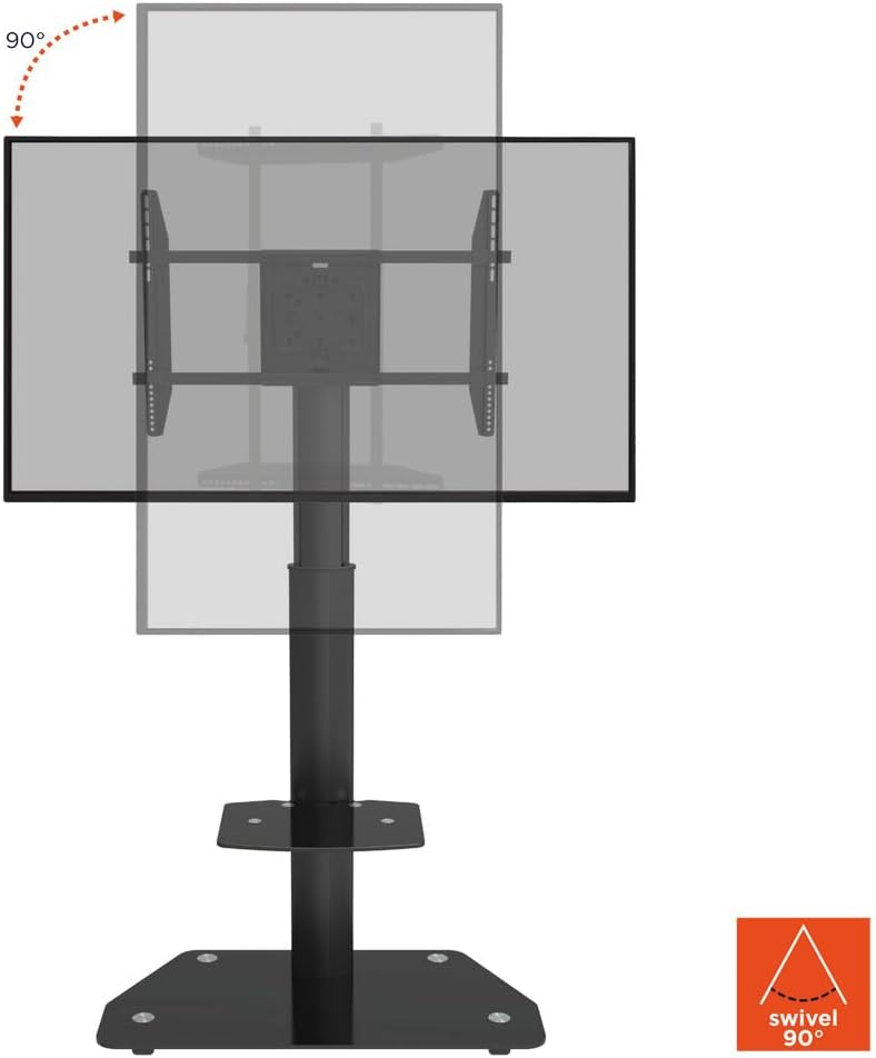 celexon TV/Displaylösung Professional 2in1 Ständer&Rollwagen +90°-Hochformat-Landscape/Portrait Adju