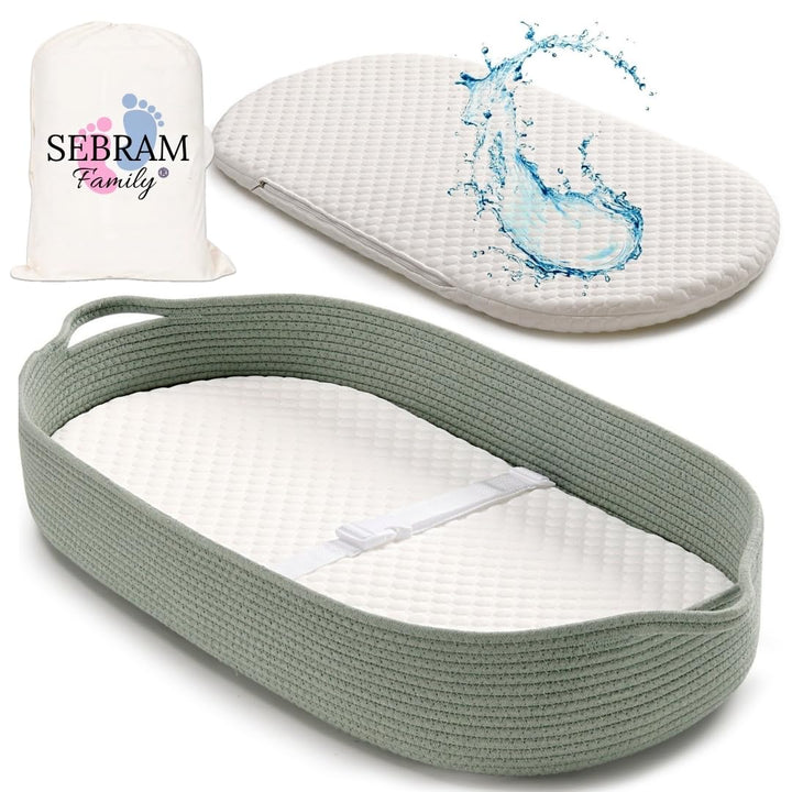 SEBRAM wickelkorb baby - moseskorb, wickelauflage malm kommode, wickelaufsatz hemnes, wickelunterlag