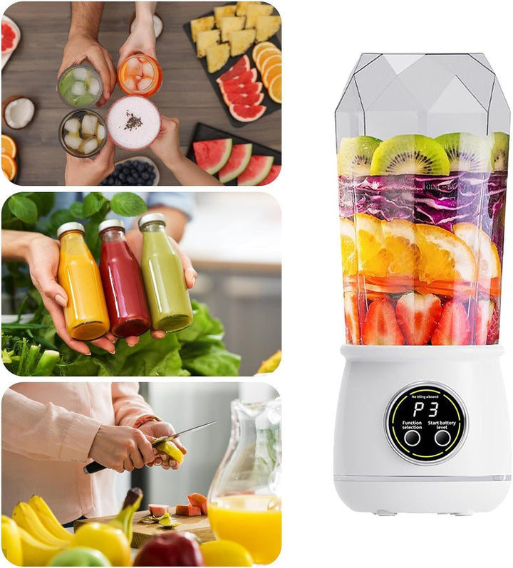 Kabelloser Und Tragbarer Mixer - 550 ml Auslaufsicherer Kabelloser Leistungsstarker Mixer für Shakes