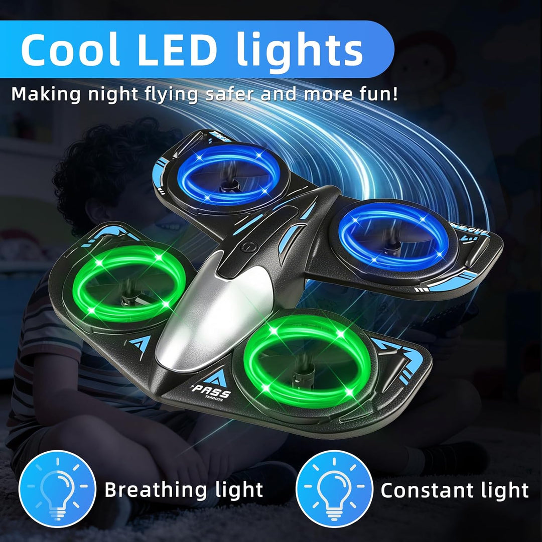 Mini Drohne,Schaumstoff RC Flugzeuge,RC Quadcopter mit LED-Licht, Drohne für Kinder,Quadrocopter mit