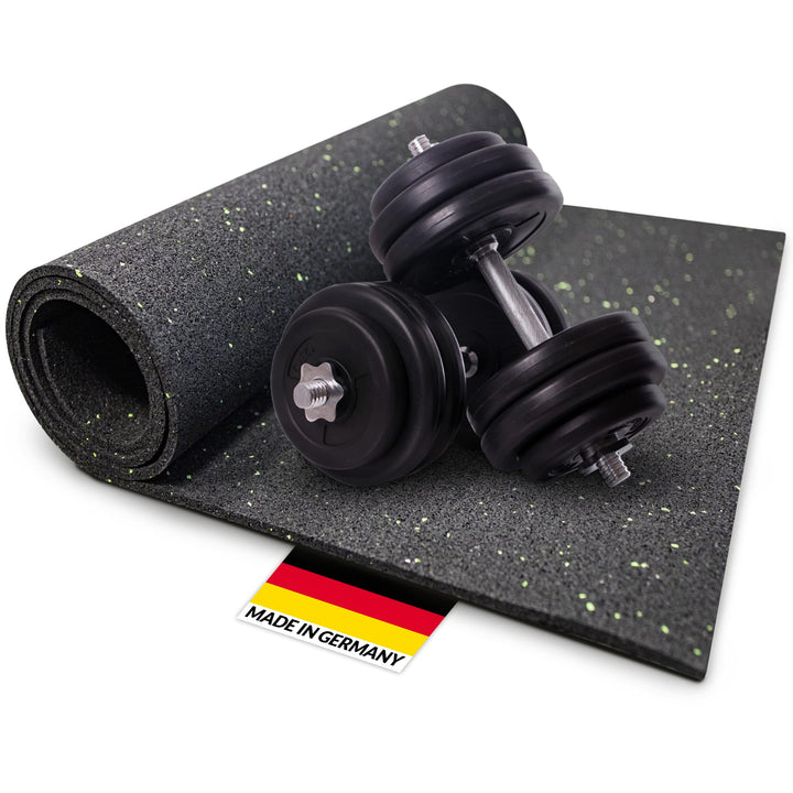 60 cm x 150 cm, 0,6 cm Unterlegmatte für Fitnessgeräte Erhöhte Stabilität Robuster Fussbodenschutz R