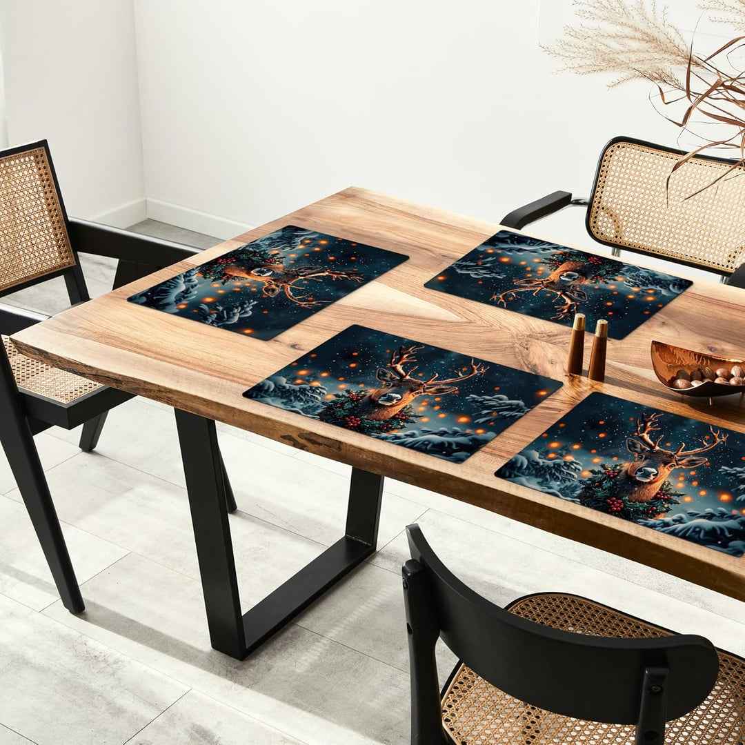 KitchenYeah© Platzsets Abwaschbar 6-Teilig 45x30 cm Tischsets Platzdeckchen rutschfeste Platzset Unt
