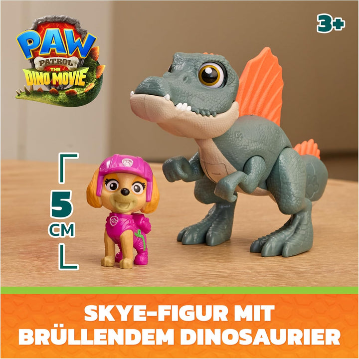 PAW PATROL: Der Dino Film, Roaring Pups, Skye &amp; Spinosaurus Dino-Figur, der durch Bewegung mit reali