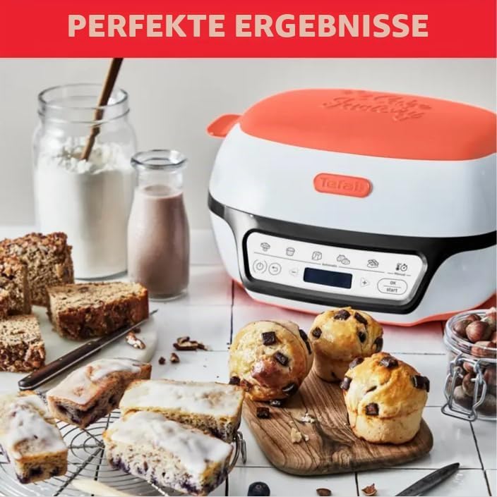 Tefal Cake Factory Tutti Frutti KD801510 – Küchenmaschine für Kuchen, 1100 W, 5 automatische Program