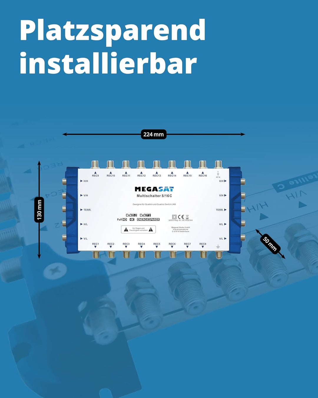 MegaSat 0600192 Multischalter 5/16 C Silber