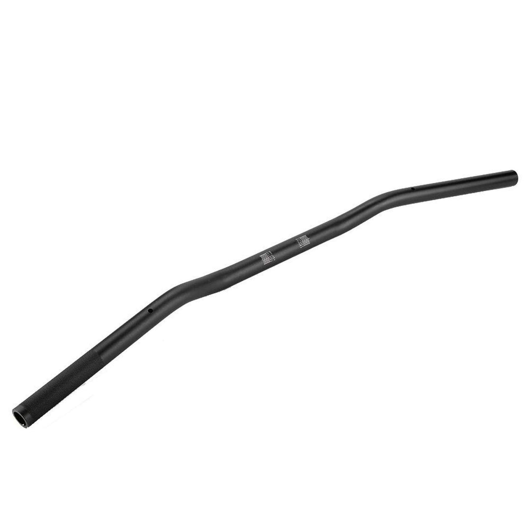 Qiilu 22mm Durchmesser Aluminiumlegierung Retro Motorrad Geändert Lenker Flach(Matt-schwarz)