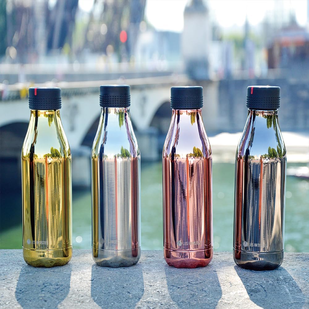 Les Artistes Paris Bottle Up Trinkflasche, Edelstahl, Argent, 7.05 cm