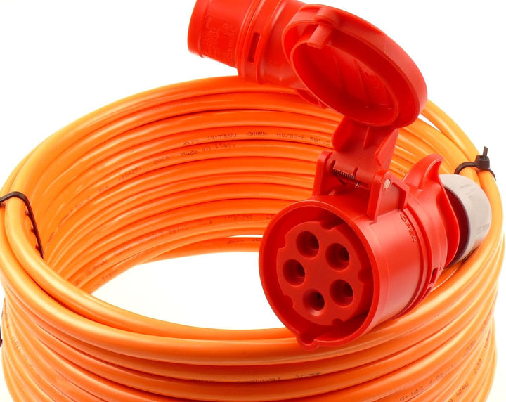 netbote24 CEE Starkstromkabel Verlängerungskabel 16A 400V Pur-Leitung H07BQ-F 5g1,5 Aussen 5m