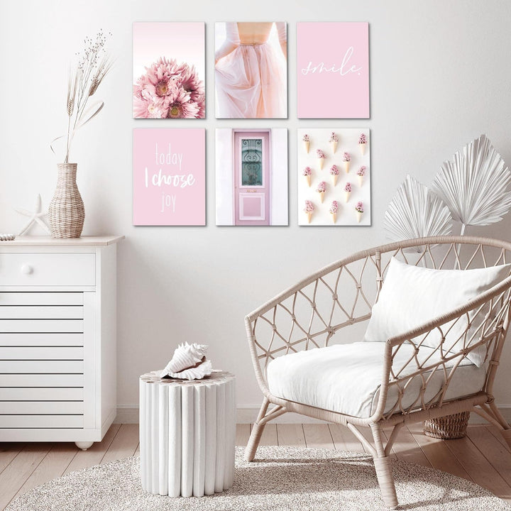 Novart Set Wandbilder - KEIN EXTRA RAMEN BENÖTIGT - Wohnzimmer Mädchen Teenager - Bilder Modern Fash