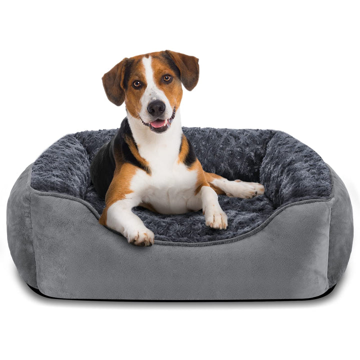 JOEJOY Hundebett Hundekorb Waschbar Hundekörbchen rutschfeste Hundebetten Flauschig Hundematratze mi
