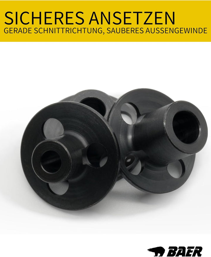 BAER Schneideisen Führungen Set M 3-12 mit oxidierter Oberfläche - Schneideisenführungen - Schneidei