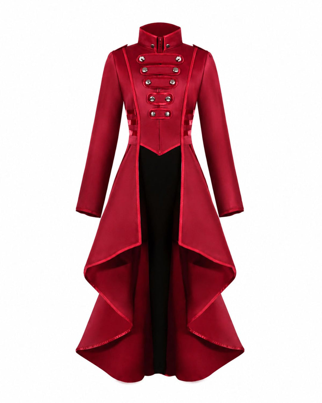 Damen Steampunk Vintage Frack Jacke Unregelmässiger Saum Gothic Kleidung Viktorianischer Gehrock Lan