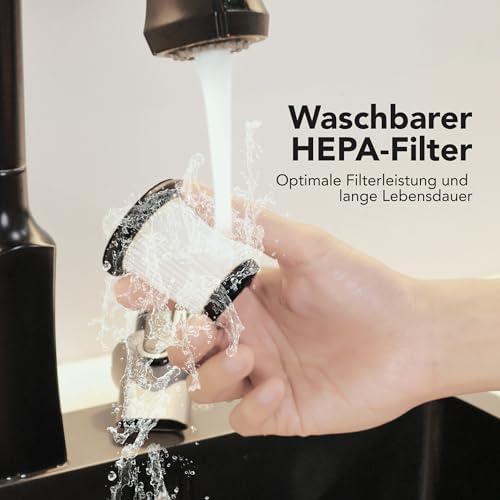 LEBENLANG Bundle Set Handstaubsauger Akku TESTSIEGER & 2X HEPA-Filter I Dual-Filter & Li-Ion I Inkl.