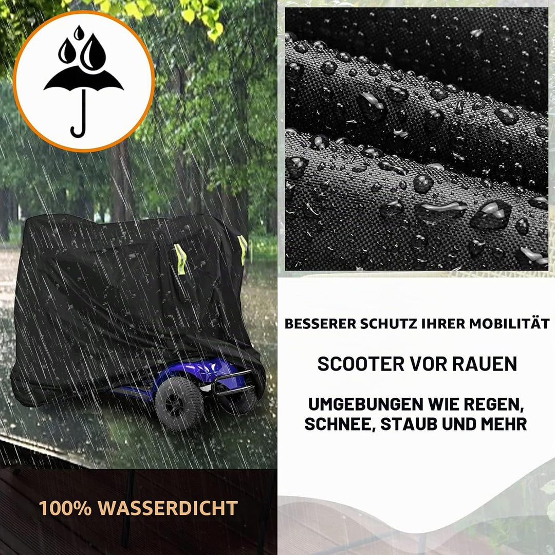 Elektromobil Abdeckplane,wasserdichte Abdeckung für Mobilitätsroller Hochleistungs-Rollstuhl &Roller