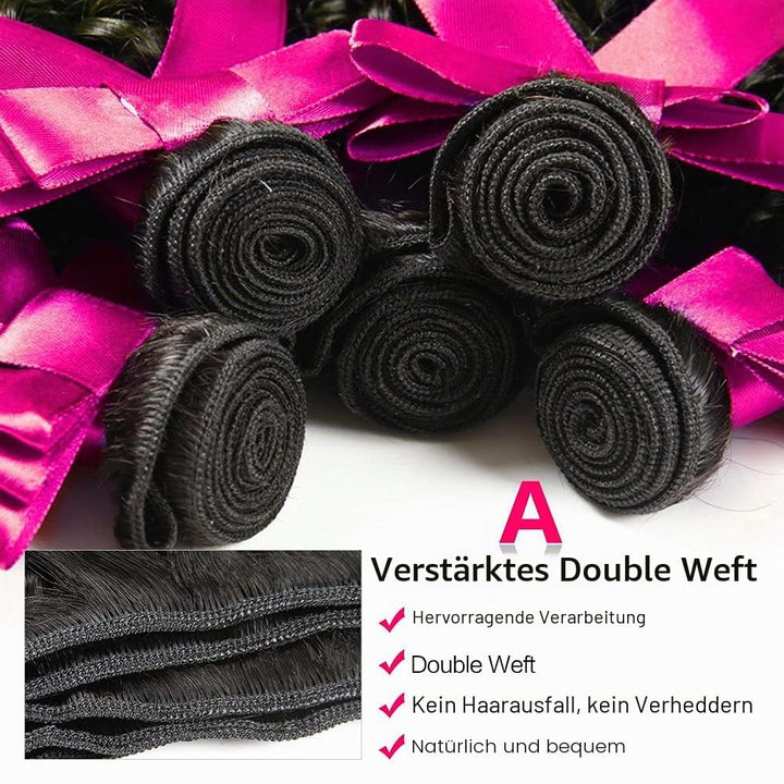 10A Brazilian Hair 3 Bundles Curly Human Hair Bundles 12 14 16 Brasilianische Haare Kinky Curly Huma