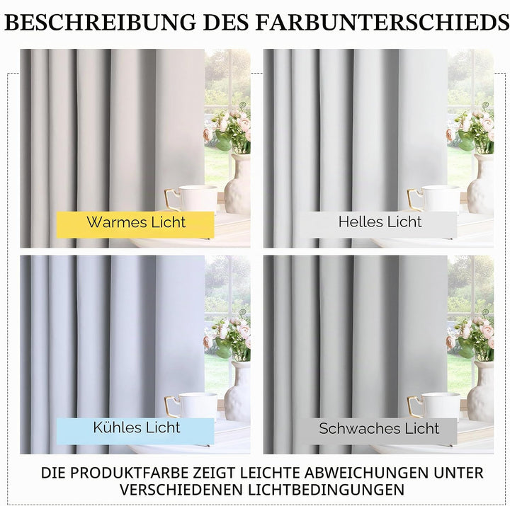 PONY DANCE Wohnzimmer Gardinen Modern Kurz Gardienen 2-Set Vorhänge Weiss Blickdicht Ösenvorhang Ver