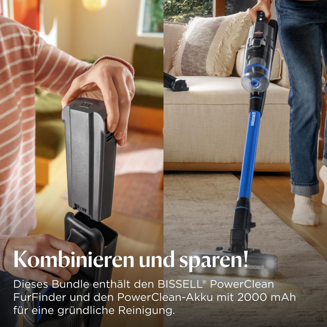 Bissell Produktpaket PowerClean FurFinder Akku-Staubsauger PowerClean Akku 2000 mAh (4089N & 4142) P