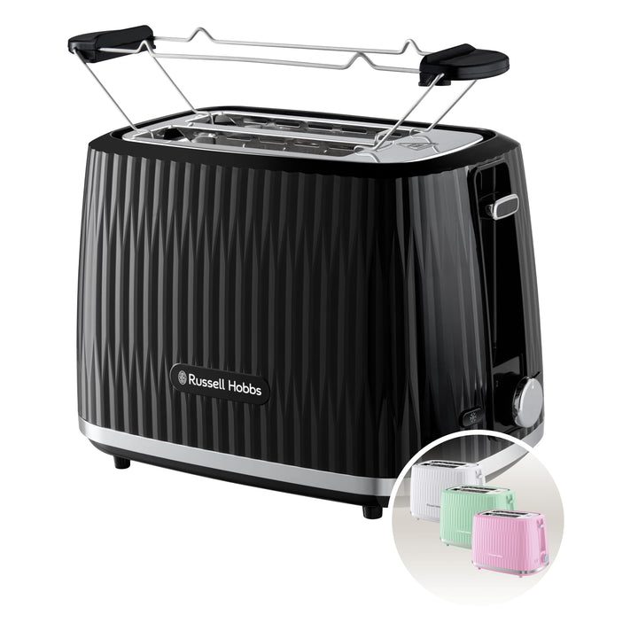 Russell Hobbs Toaster [für 2 Scheiben] Eden (6 Bräunungsstufen, Hebefunktion, Auftau-, Aufwärm- & St