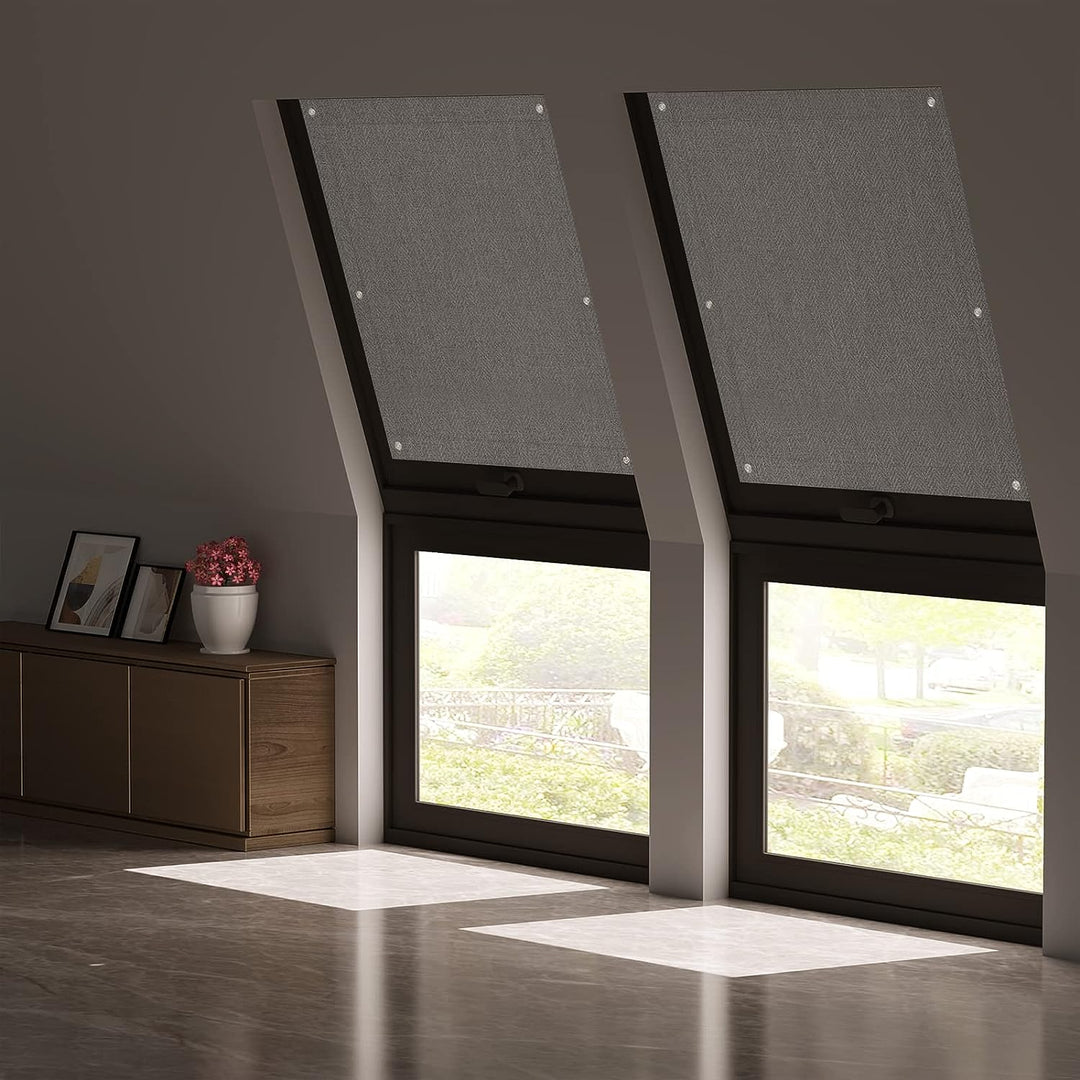 WOLTU Thermo Dachfenster Rollo ohne Bohren Sonnenschutz Verdunkelungsrollo mit Saugnäpfen, Thermorol