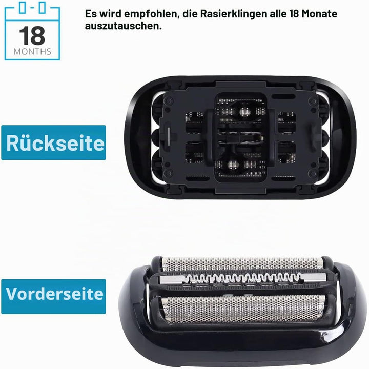 53B Rasierköpfe Kompatibel mit Bra-un Serie 5 und Series 6 Elektrorasierer für Herren mit Bürste von